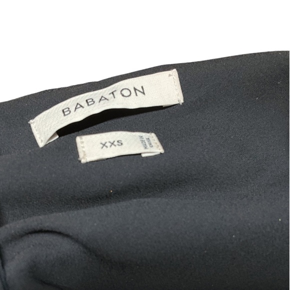 ARITZIA BABATON Maximillion Black Viscose Poly Crepe Belted Cropped Jumpsuit XXS - Picture 8 of 15